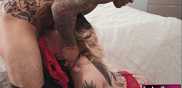  Tattooed Baby Sid rough facefuck n anal